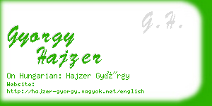 gyorgy hajzer business card